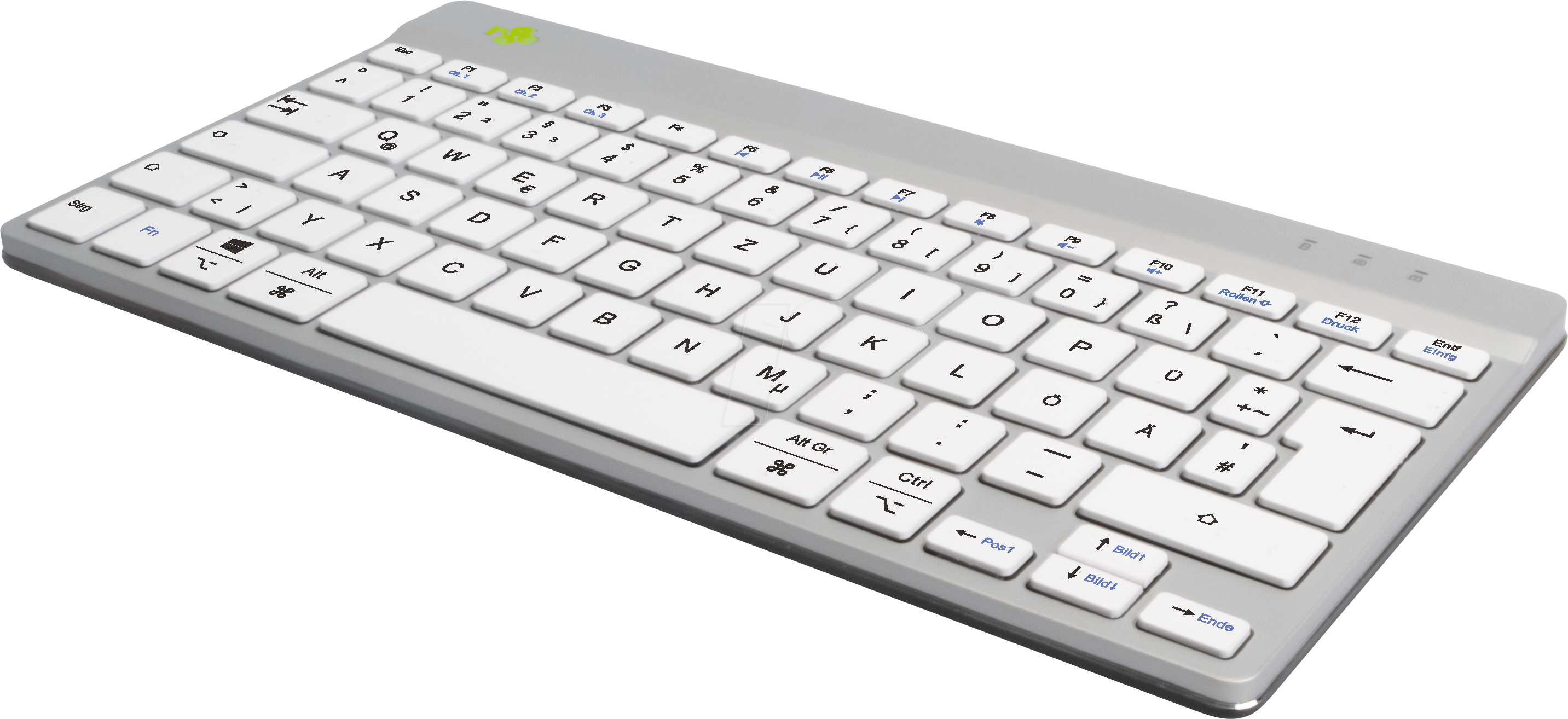 R-GO CODEWLWH - Funk-Tastatur, Bluetooth, kompakt, ergonomisch, weiß