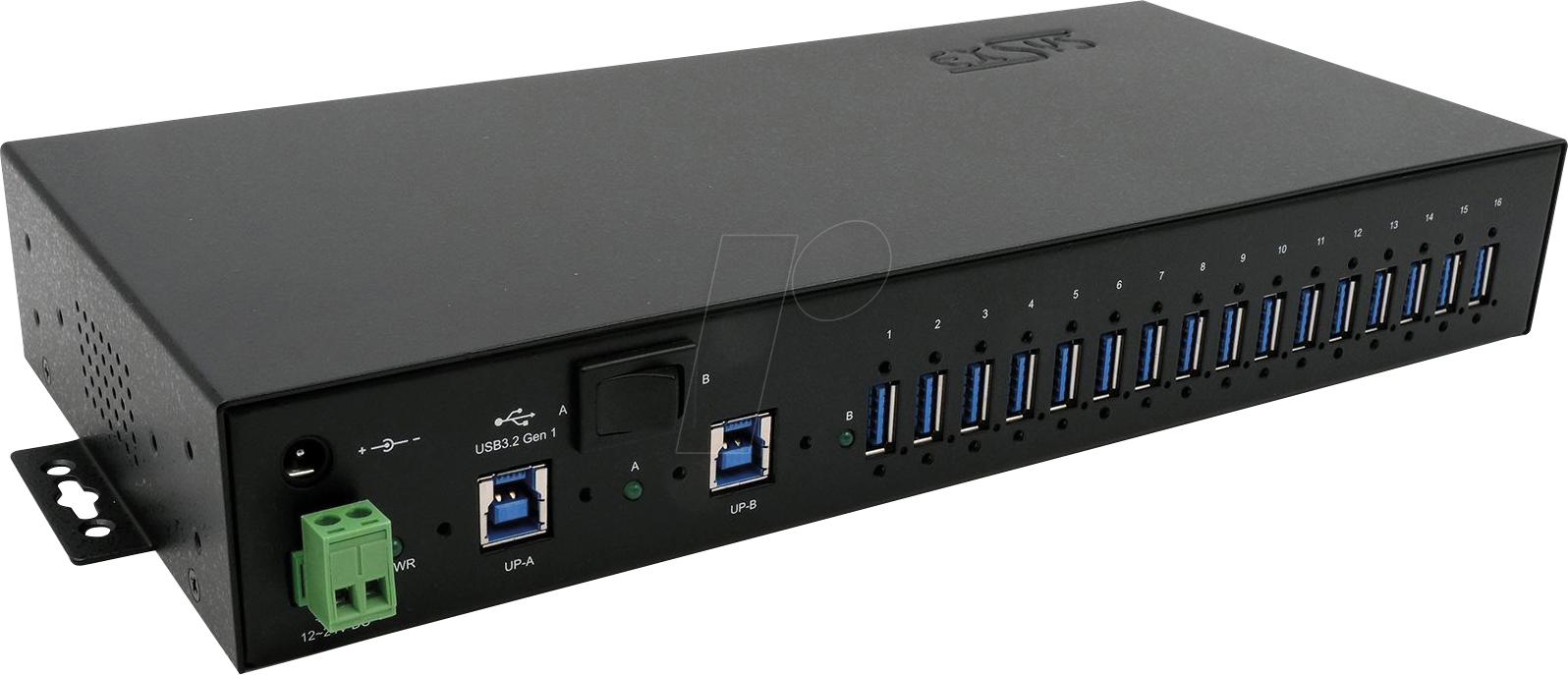 EXSYS 1116HMVSPW - USB 3.2 Gen 1 16-Port Hub, 15kV Surge Protection