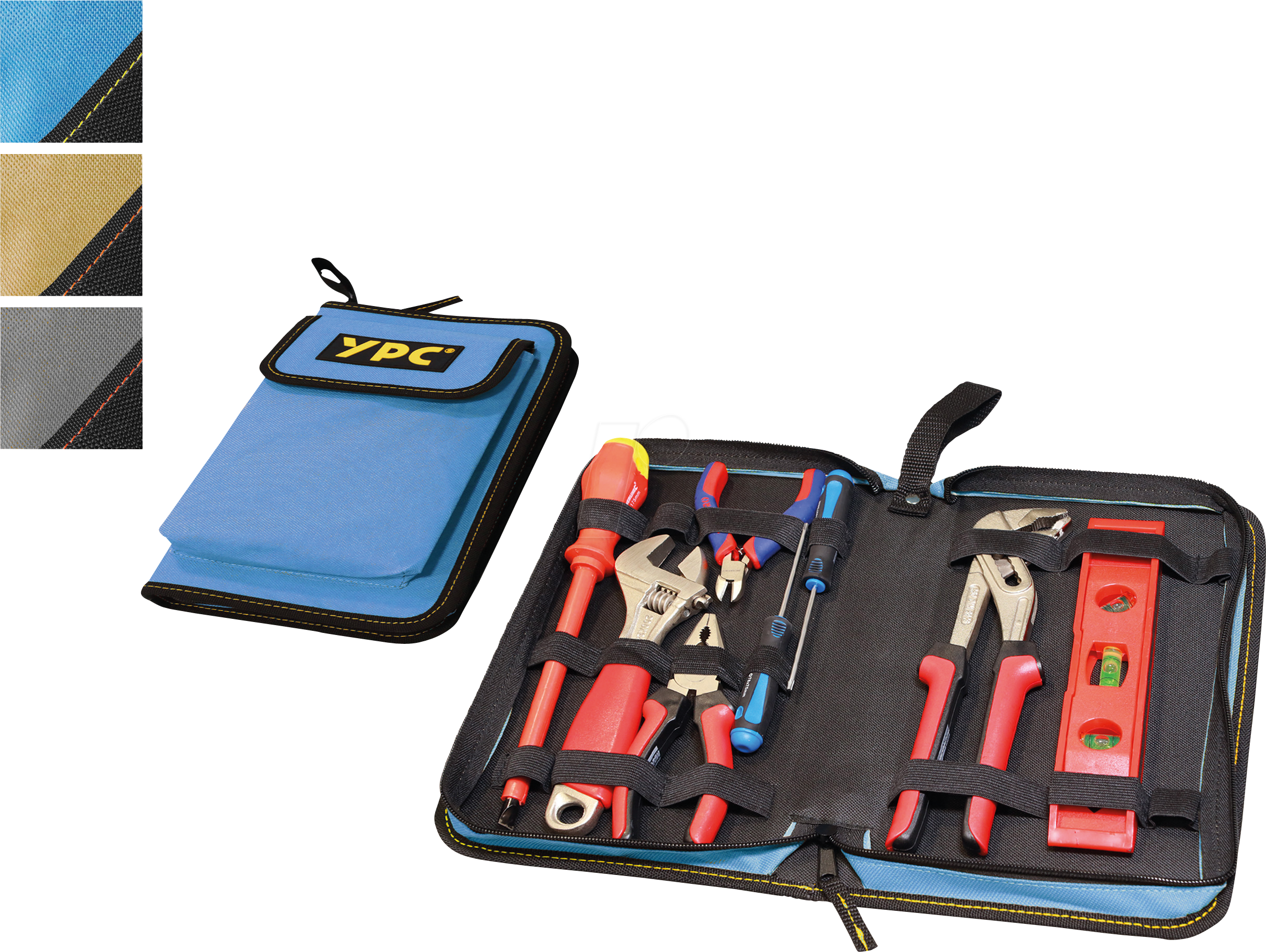 YPC BG00016BKBU - ''ZipCaddy L'' Werkzeug Organizer, Blau-Schwarz, 31x17x5cm