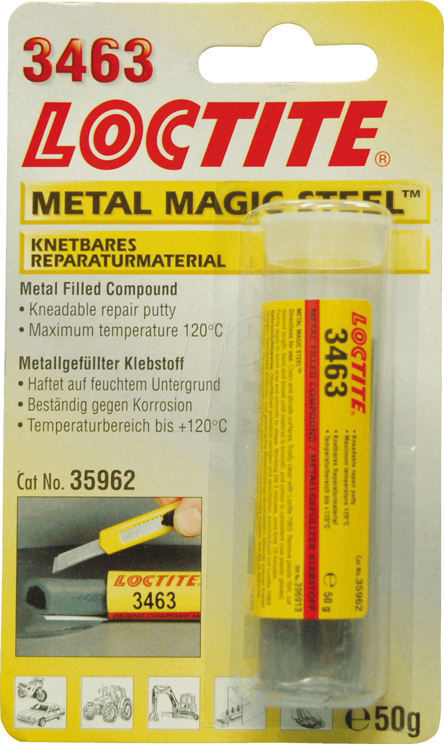 LOCTITE 3463 - Reparaturmasse, stahlgefüllt, 50 g, NSF, Metal Magic Steel