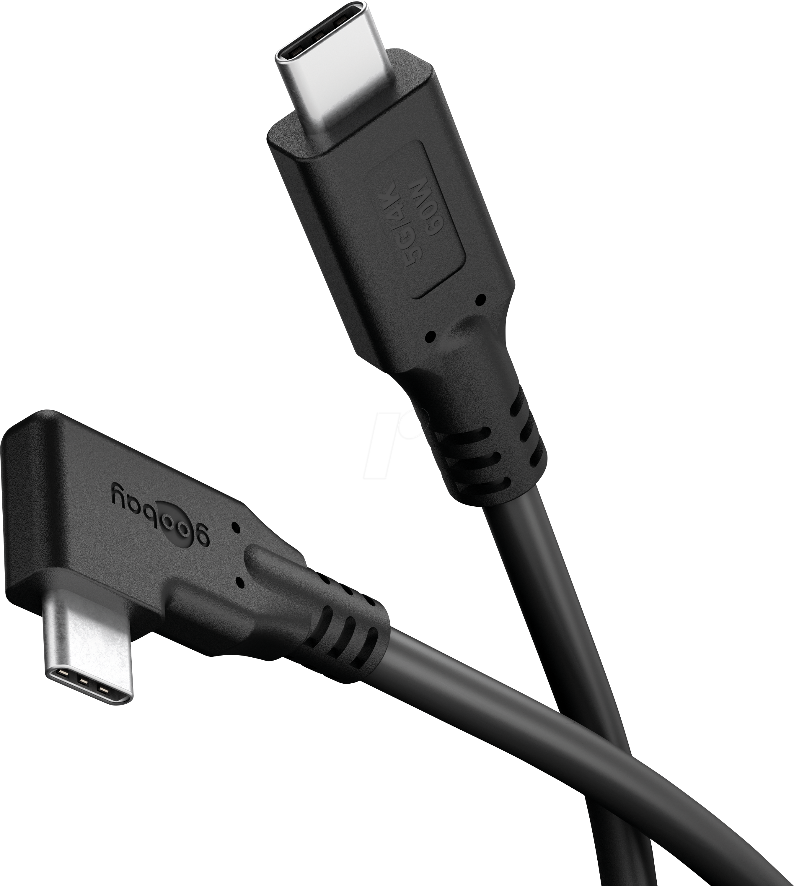 GOOBAY 79421 - Sync- & Ladekabel, USB-C > USB-C 90°, 5 Gbit/s, 60 W, 1,0 m