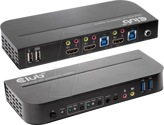 Thumbnail - C3D CSV-1382 - 2-Port KVM Switch, HDMI, USB, Audio