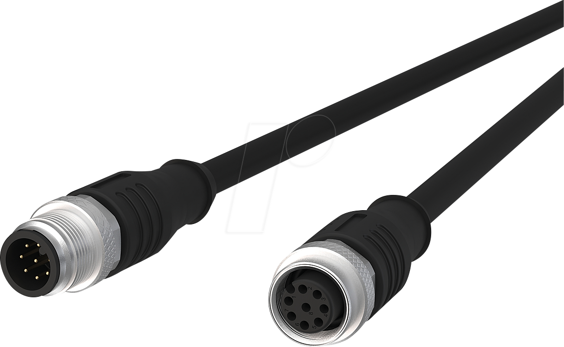 MC 142MHA12010 - Sensorleitung, M12, 8 pol, St > Ku, 1 m