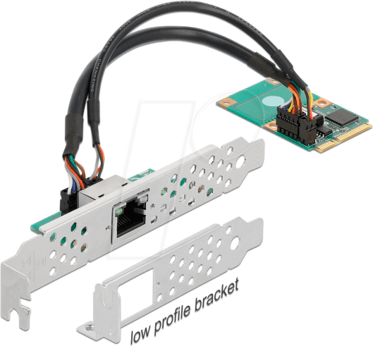 DELOCK 95266 - Netzwerkkarte, MiniPCIe I/O, Gigabit Ethernet, 1x RJ45