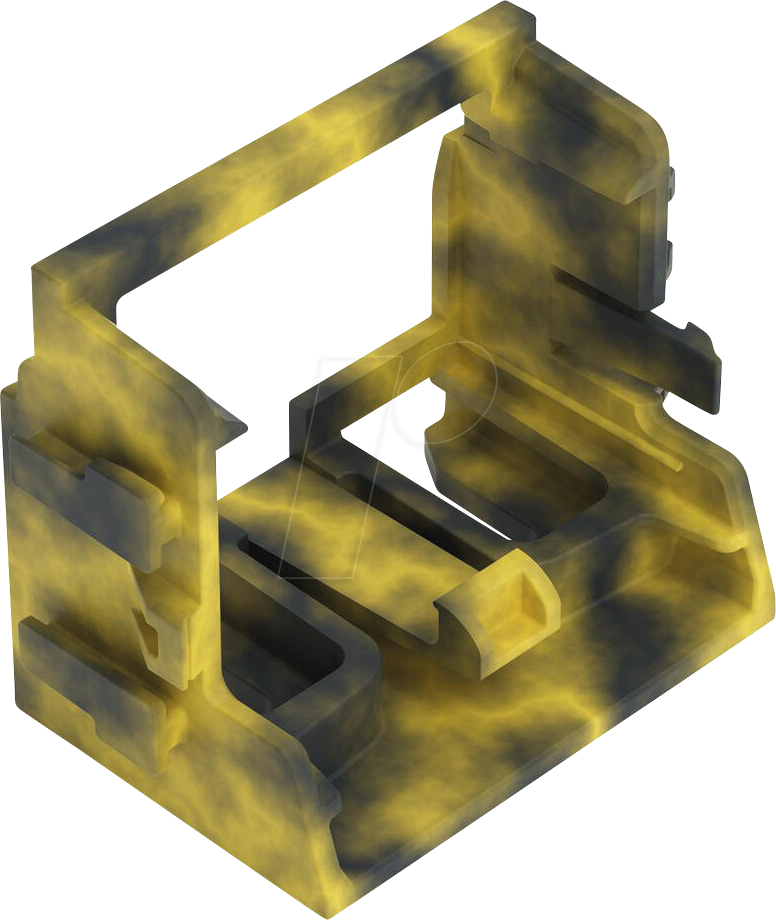 WAGO 221-509-2GG - Befestigungsadapter für Schraubbefestigung, 10-Leiter, grau-gelb