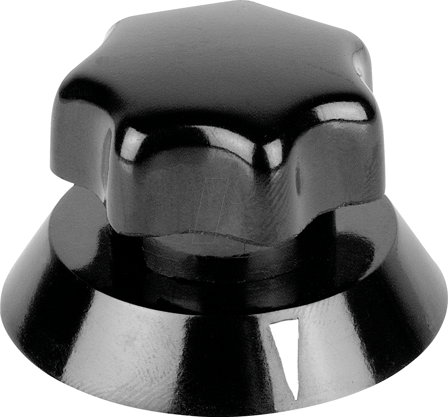 MEN 321.611 - Potentiometerknopf für Achse Ø 6 mm, schwarz