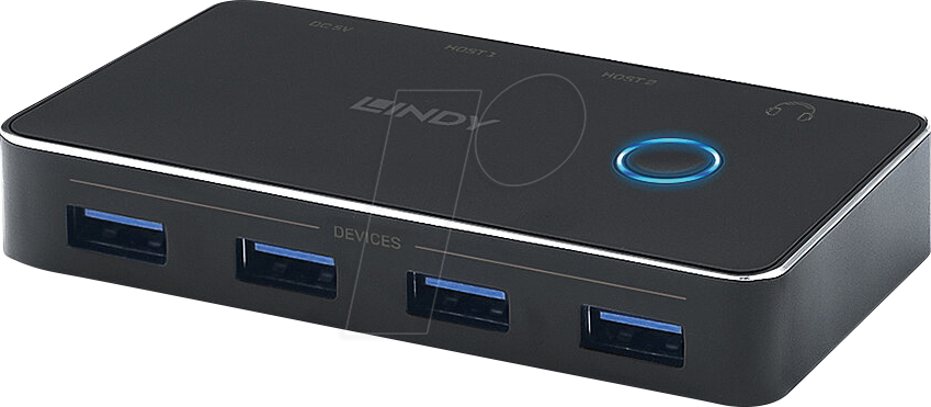 LINDY 43387 - USB 3.0 2x4 Matrix, 6x A
