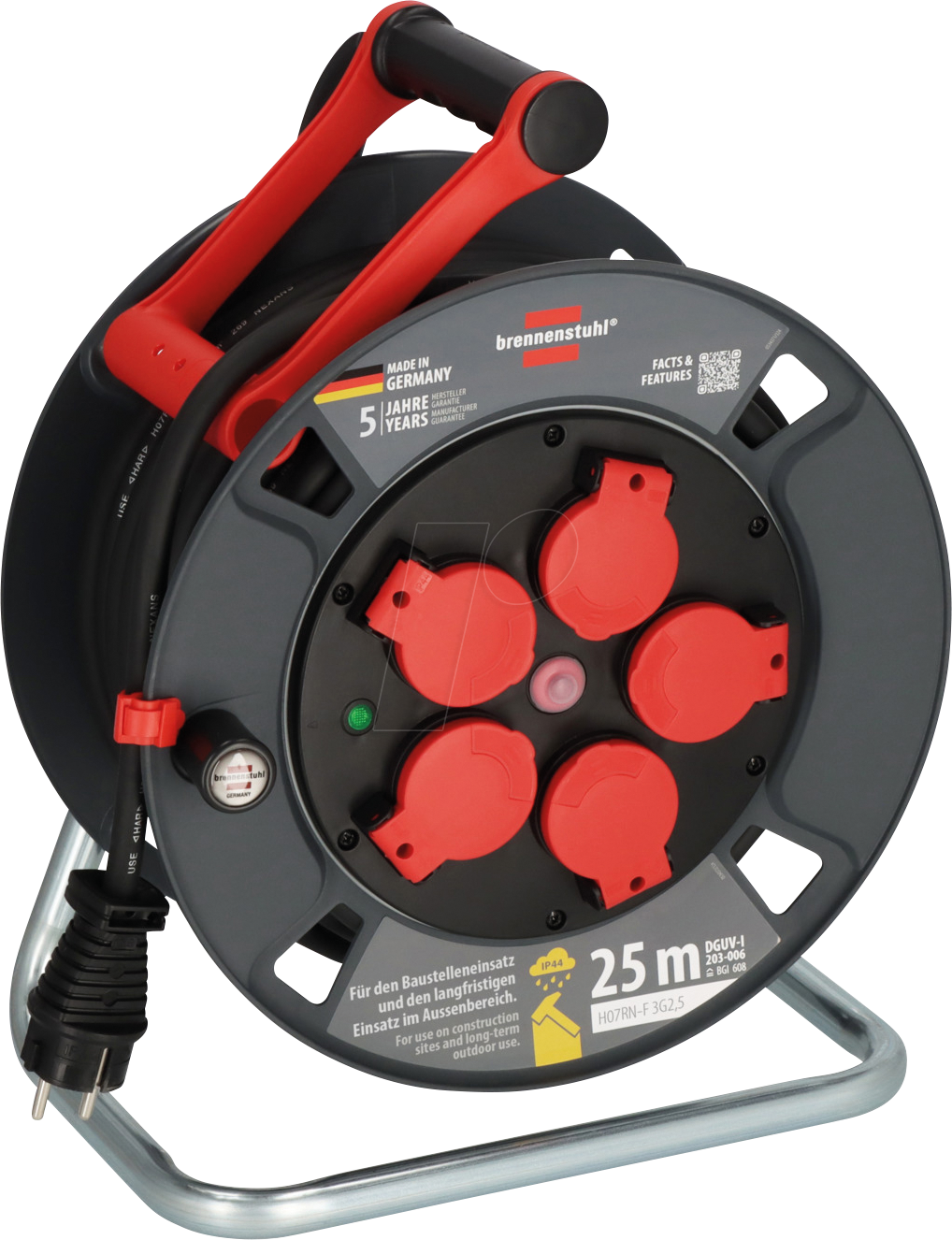 BRE 9232250100 - Kabeltrommel Professional, 300 KU 2200, IP44, 25 m Kabel