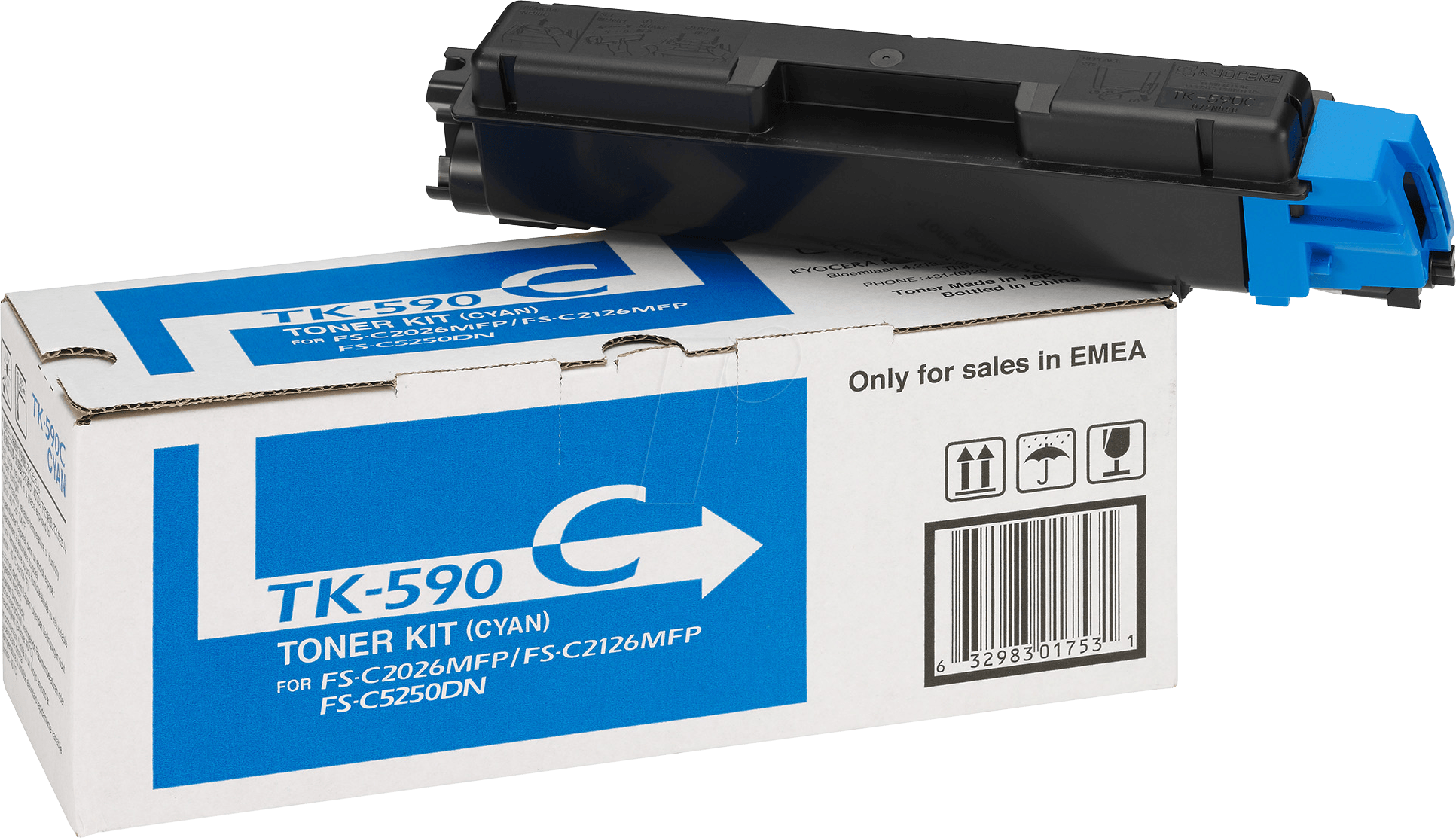 TONER TK 590C - Toner, Kyocera, cyan, TK-590, original