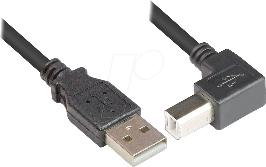 GC 2510-05W - USB 2.0 Kabel, A Stecker auf B Stecker, gewinkelt, 0,5 m