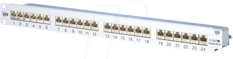 BTR 130855-E - Patchpanel, 19”, 24-Port, Cat.6, 1 HE
