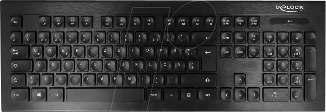 DELOCK 12671 - Funk-Tastatur, USB, schwarz