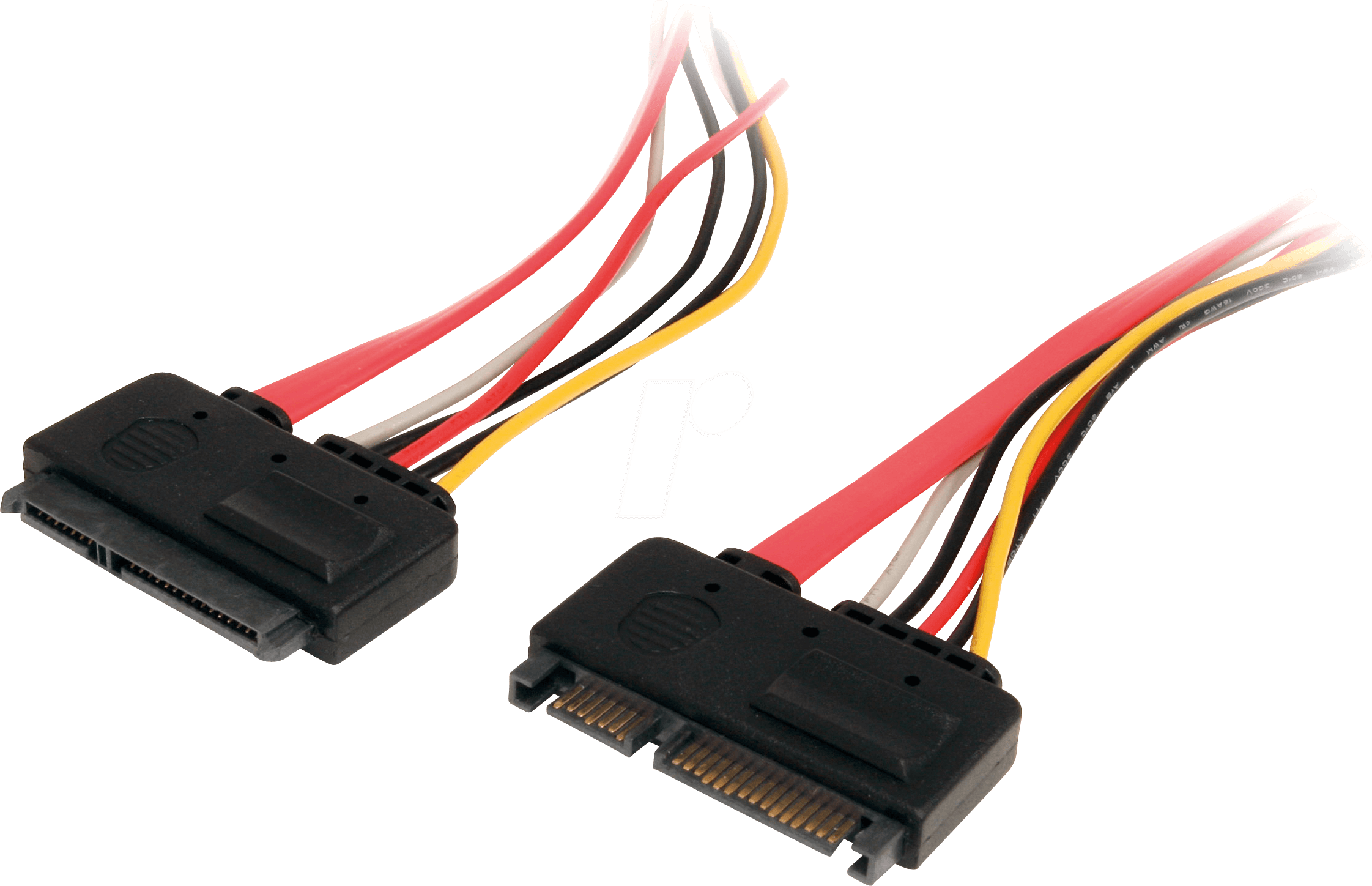 ST SATA22PEXT - Kabel SATA 22 pin 6 Gb/s St. > SATA 22 pin Bu., 30 cm, rot