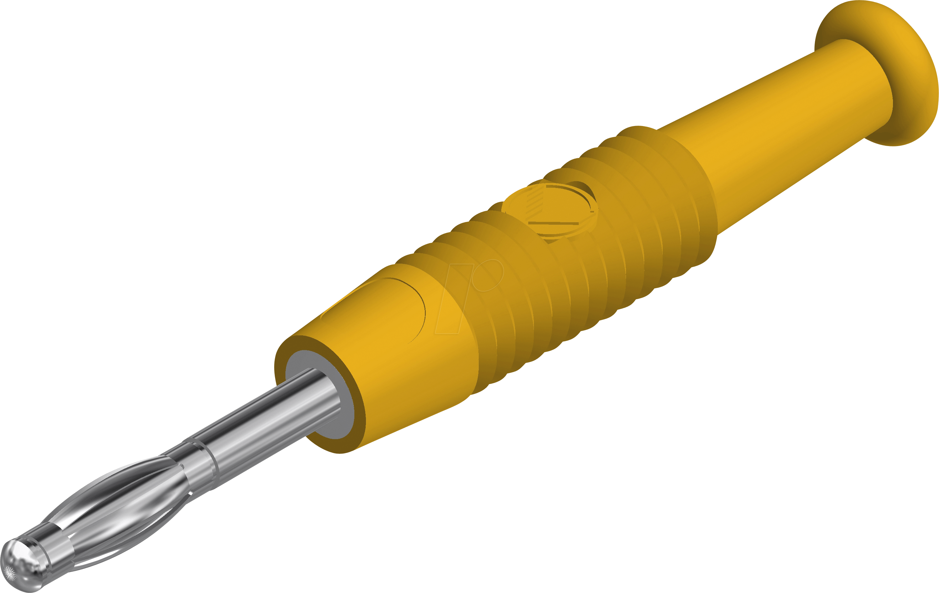 MSTF2 GE - Gefederter 2mm Stecker, gelb