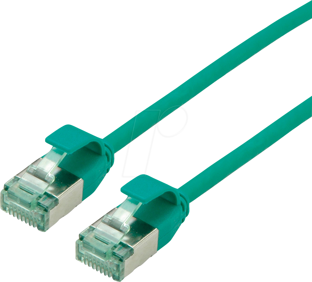 ROLINE 21453332 - Patchkabel Cat.6a (Class EA) U/FTP, Slim, grün, 0,5 m