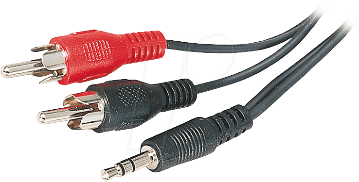 AVK 118-1000 - Audio Kabel, 3,5 mm Klinkenstecker auf 2x Cinch Stecker, 10 m