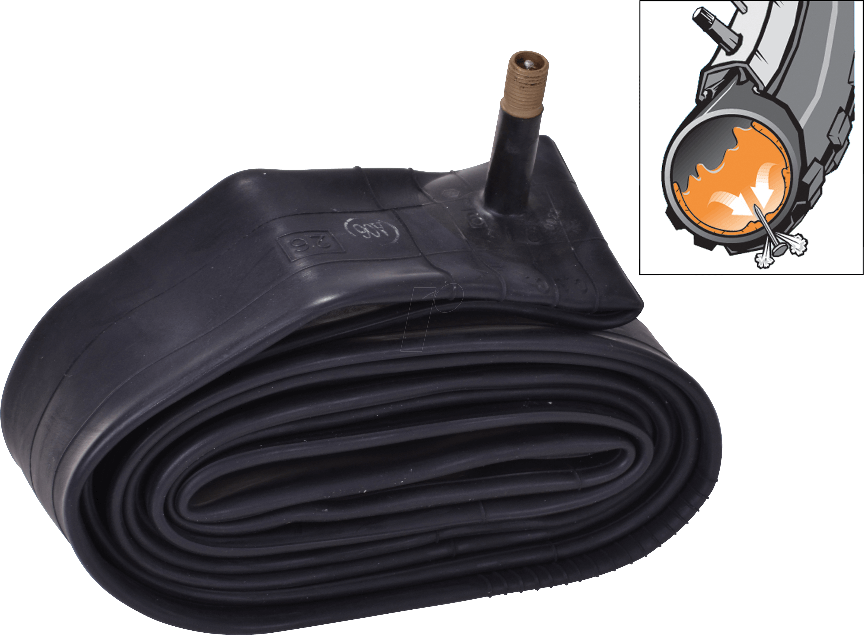 BIKE 45233 - Bike - Fahrradschlauch, selbstreparierend, 26 Zoll, Autoventil