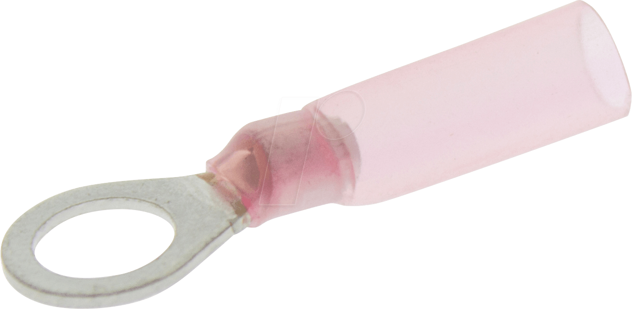 WE K401060HS - Ringkabelschuh mit Schrumpfschlauch - 0,5 … 1,5 mm², M6, rot