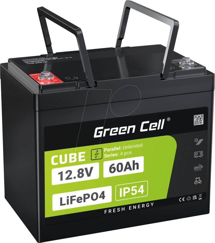 GC LFP12 60AH - Lithium-Akku, LiFePO4, 12,8 V, 60 Ah