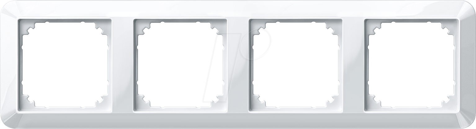 EL 1M 389419 - 1-M, Rahmen, 4-fach, polarweiß, glänzend