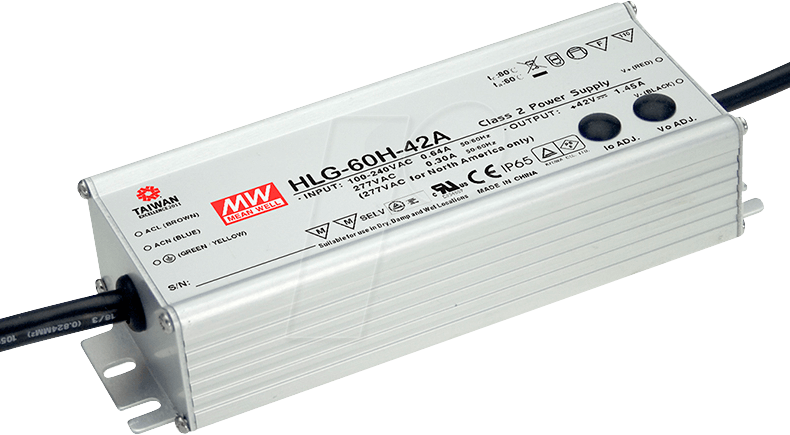 Thumbnail - MW HLG-60H-24B - LED-Trafo, 60 W, 24 V DC, 1150 mA, dimmbar, 3-in-1