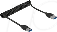 DELOCK 85348 - USB 5 Gb/s Spiralkabel, A auf A Stecker, 1,8 m