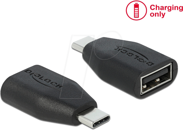DELOCK 66528 - Datenblocker USB C -> USB A, schwarz