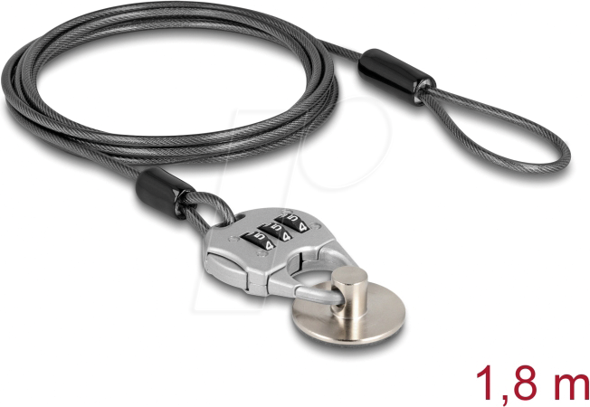 NAVILOCK 20657 - Sicherungskabel für Tablets und Smartphones mit Zahlenschloss
