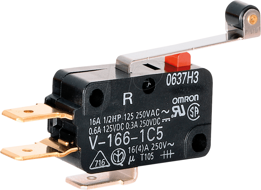 V-166-1C5 - Mikroschalter, Rollenhebel mittel