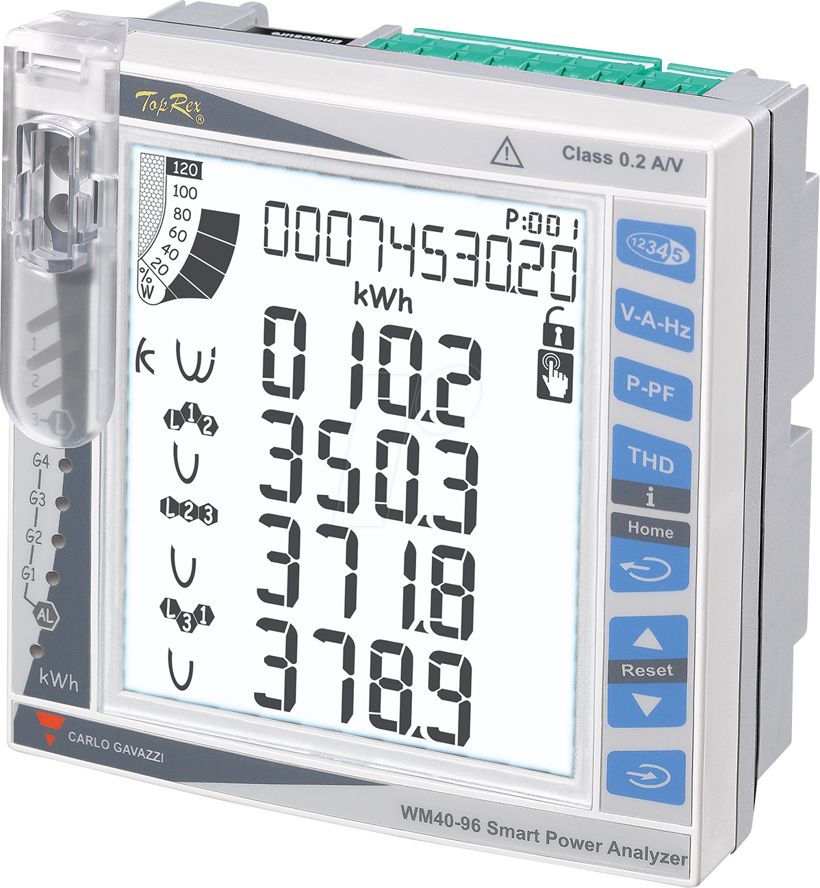 WM40AV53H - Energiezähler WM40, 3 Phasen, LCD Display, Drehstrom