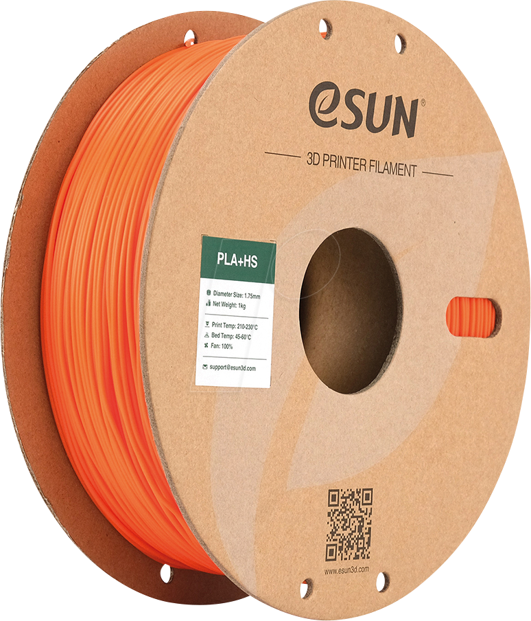 ESUN 72204560 - Filament, PLA+HS, 1,75 mm, orange, 1 kg