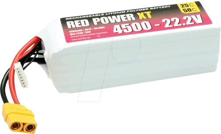 RD XT 4500 S6 - Akku-Pack, Li-Polymer, 22,2 V, 4500 mAh
