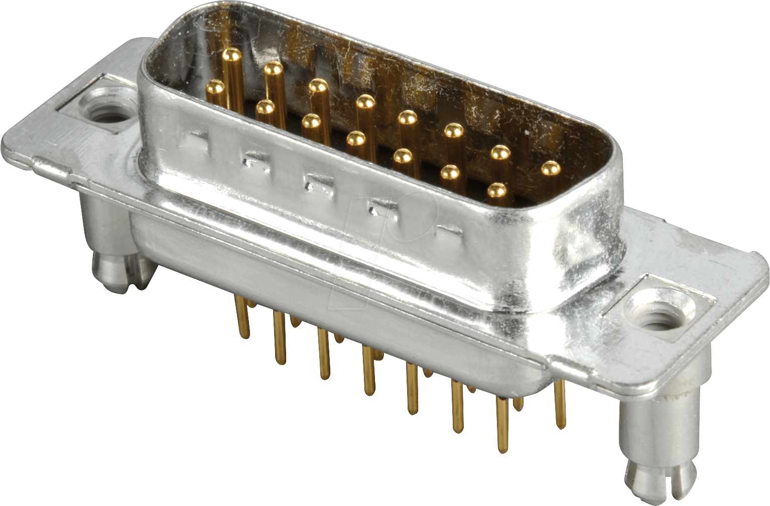 D-SUB ST 15 CLIP - D-SUB-Stecker,15-polig,Print,Clip,gedr. Kontakte