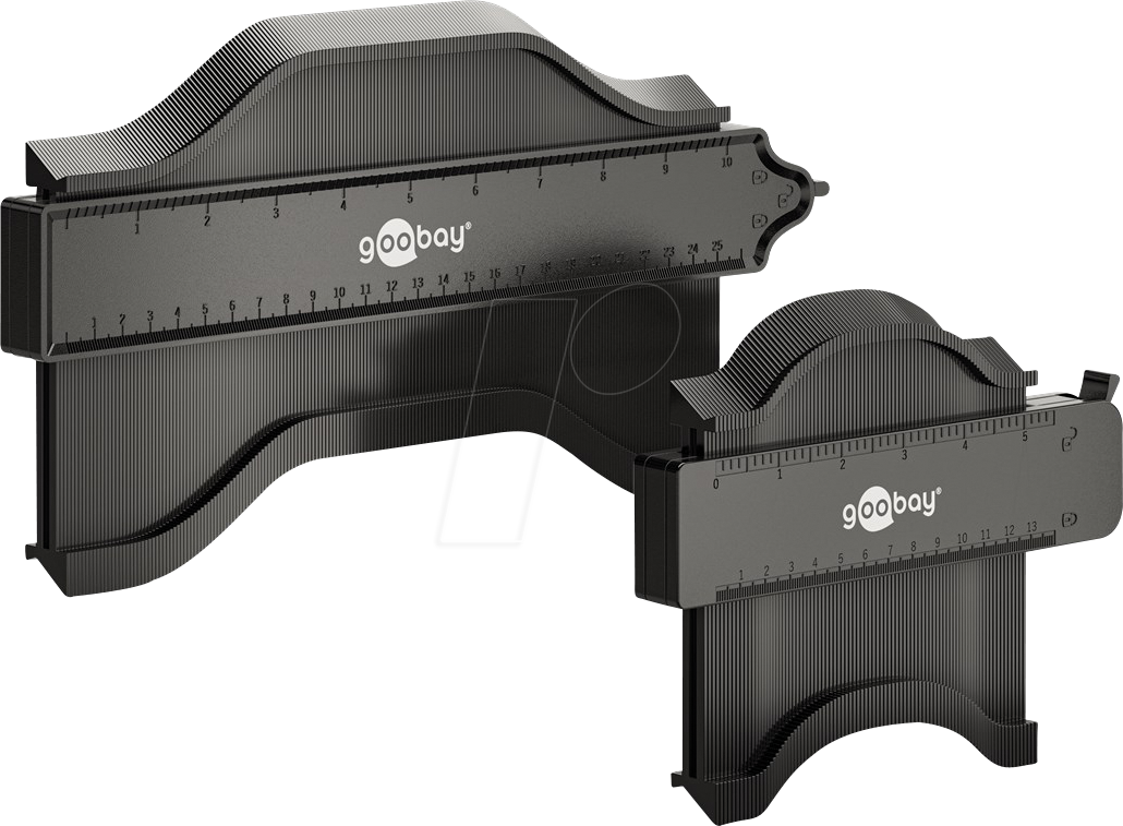 GB 61668 - Konturenlehre 300 x 130 / 185 x 130 mm mit Klemmhebel, 2er Pack