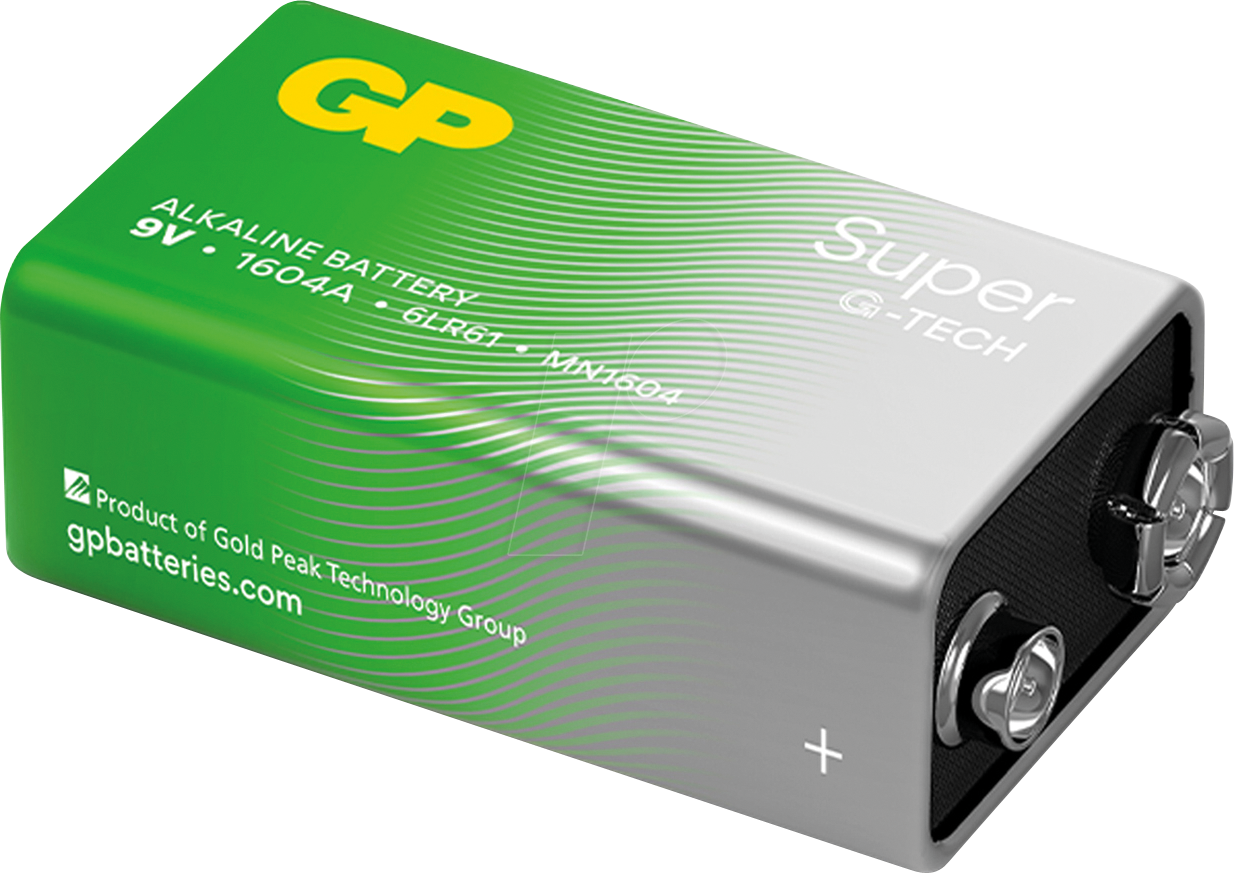 GP S1B 9-VOLT - Super, Alkaline Batterie, 9-V-Block, 1er Pack