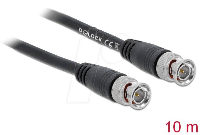 DELOCK 80085 - Videokabel, BNC Stecker, 10m