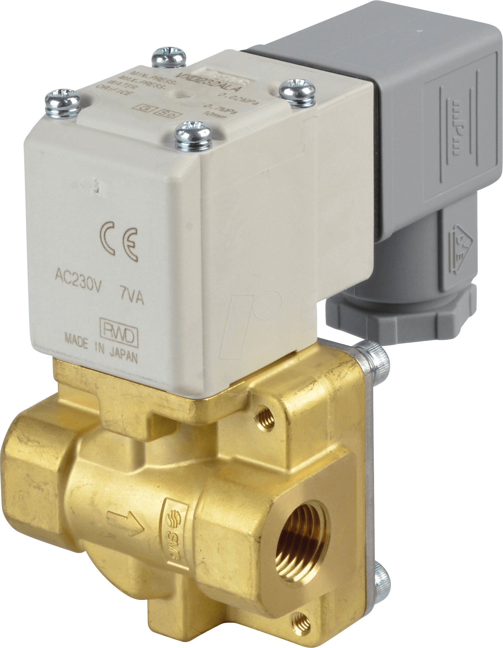 Thumbnail - VXD232ALA - Prozessventil 2/2 für Luft/Wasser, NC, 230 VAC, Messing, G1/4