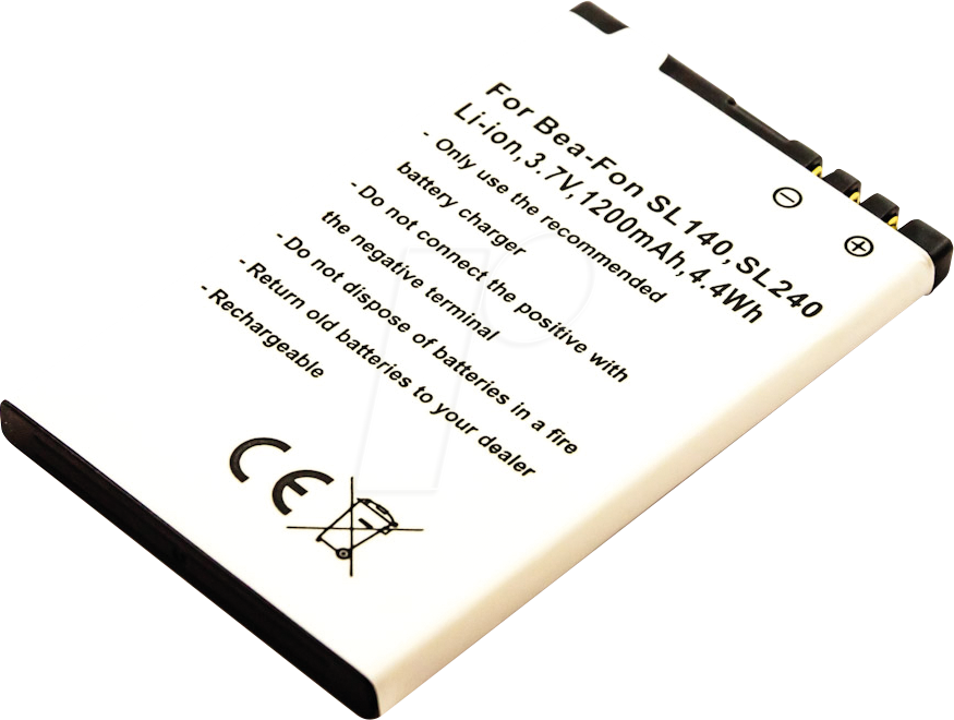 AKKU 10369 - Ersatzakku für Bea-fon, SL140, Li-Ion, 1200 mAh