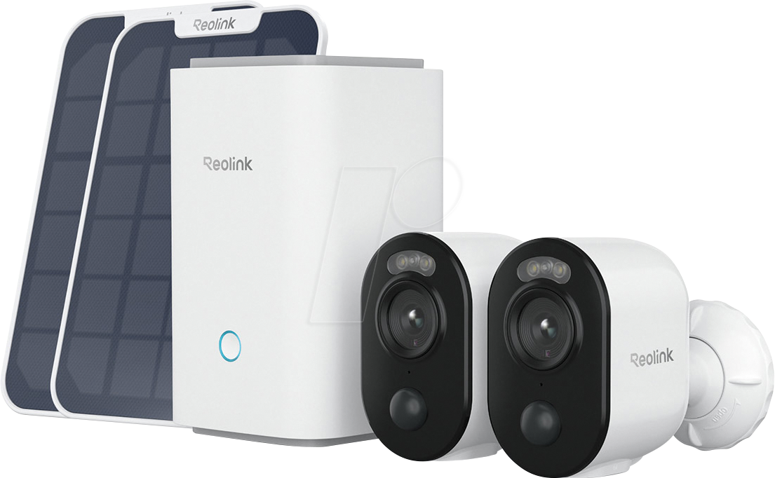 REO HUB1-B350-S2 - Überwachungskamera Set, WLAN, außen, inkl. Basis + Solarpanel