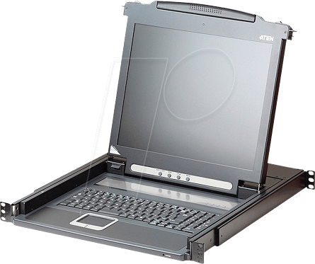 ATEN CL1000M - 19 Zoll KVM Konsole, 17'' TFT mit Tastatur DE