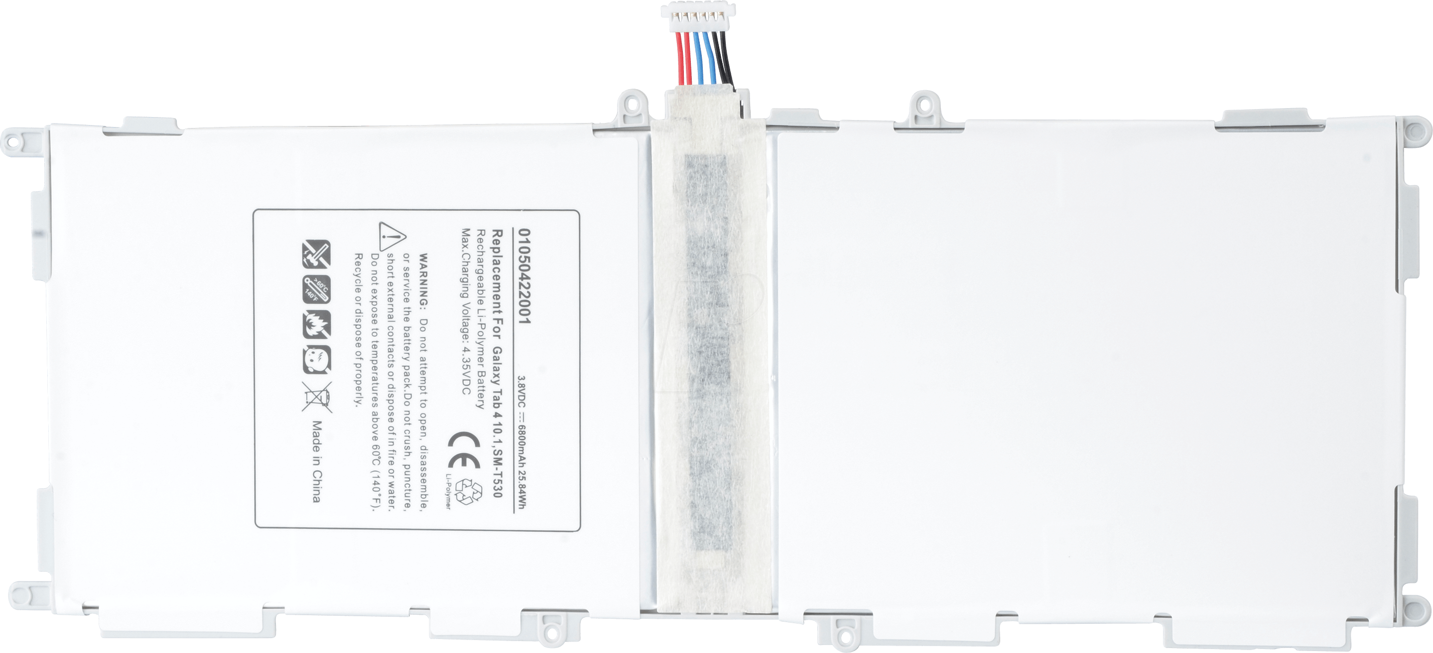 AKKU SAM 58 - Tablet-Akku für Samsung Galaxy Tab 4, Li-Pol, 6800 mAh