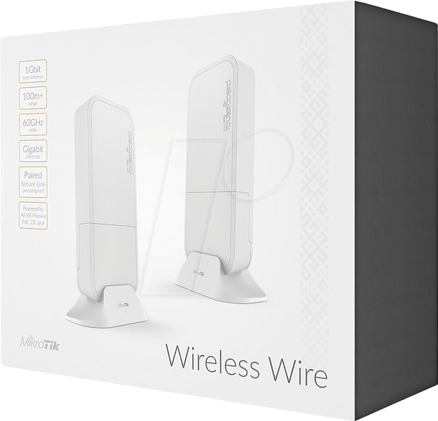 MTK WIRELESS WIR - Wireless Wire RBwAPG-60ad Kit - 1 Gbps Full-Duplex ohne Kabel