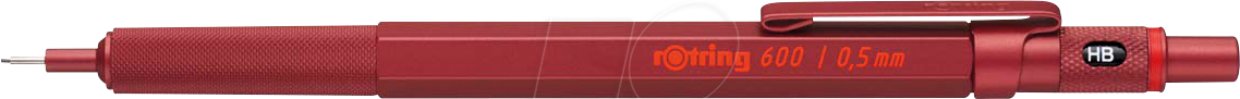 ROTRING 2114264 - rOtring 600 Druckbleistift, 0,5mm, rot