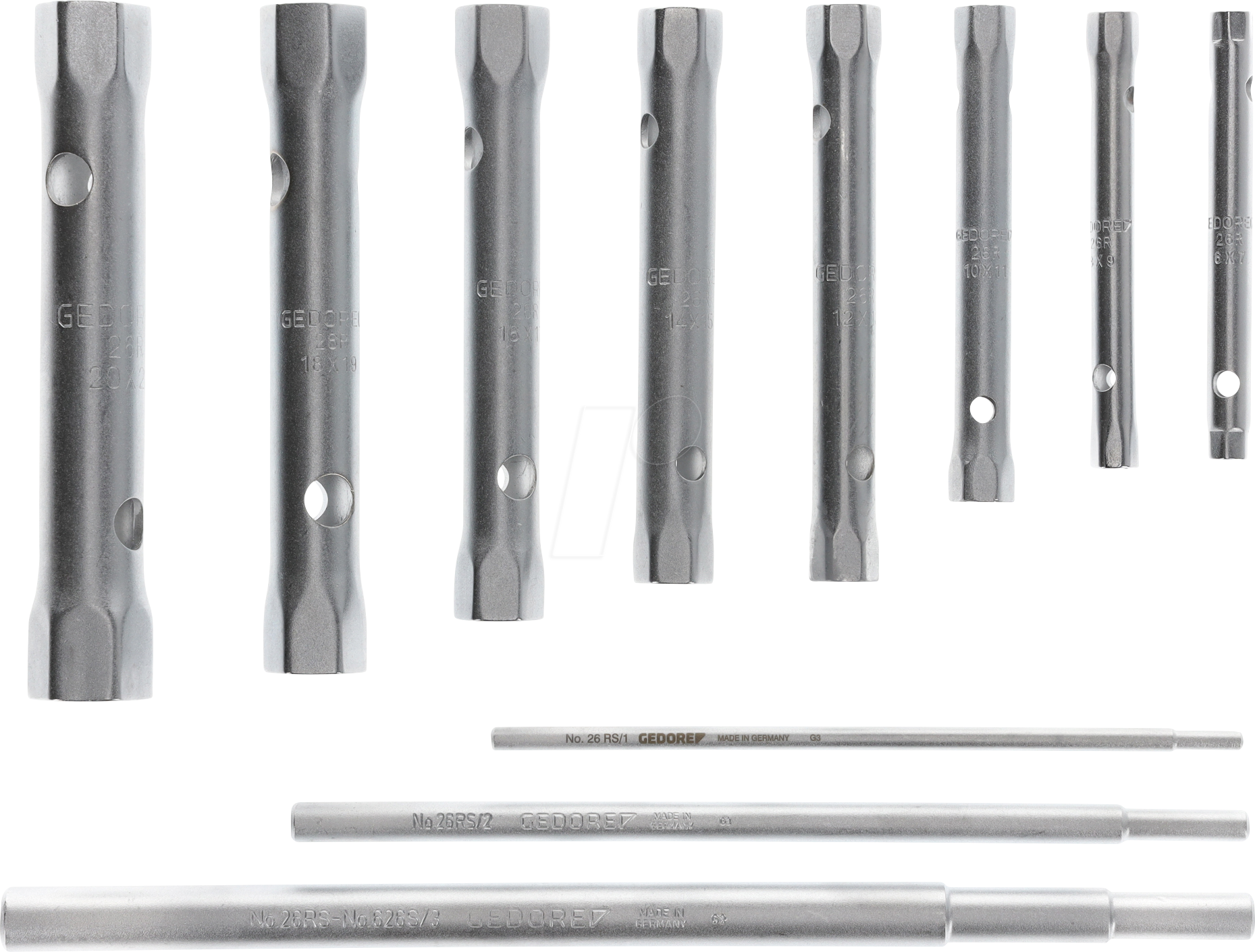 GEDO KD 26 R-8 - Doppelsteckschlüssel-Satz, 8-teilig, 6 - 22 mm