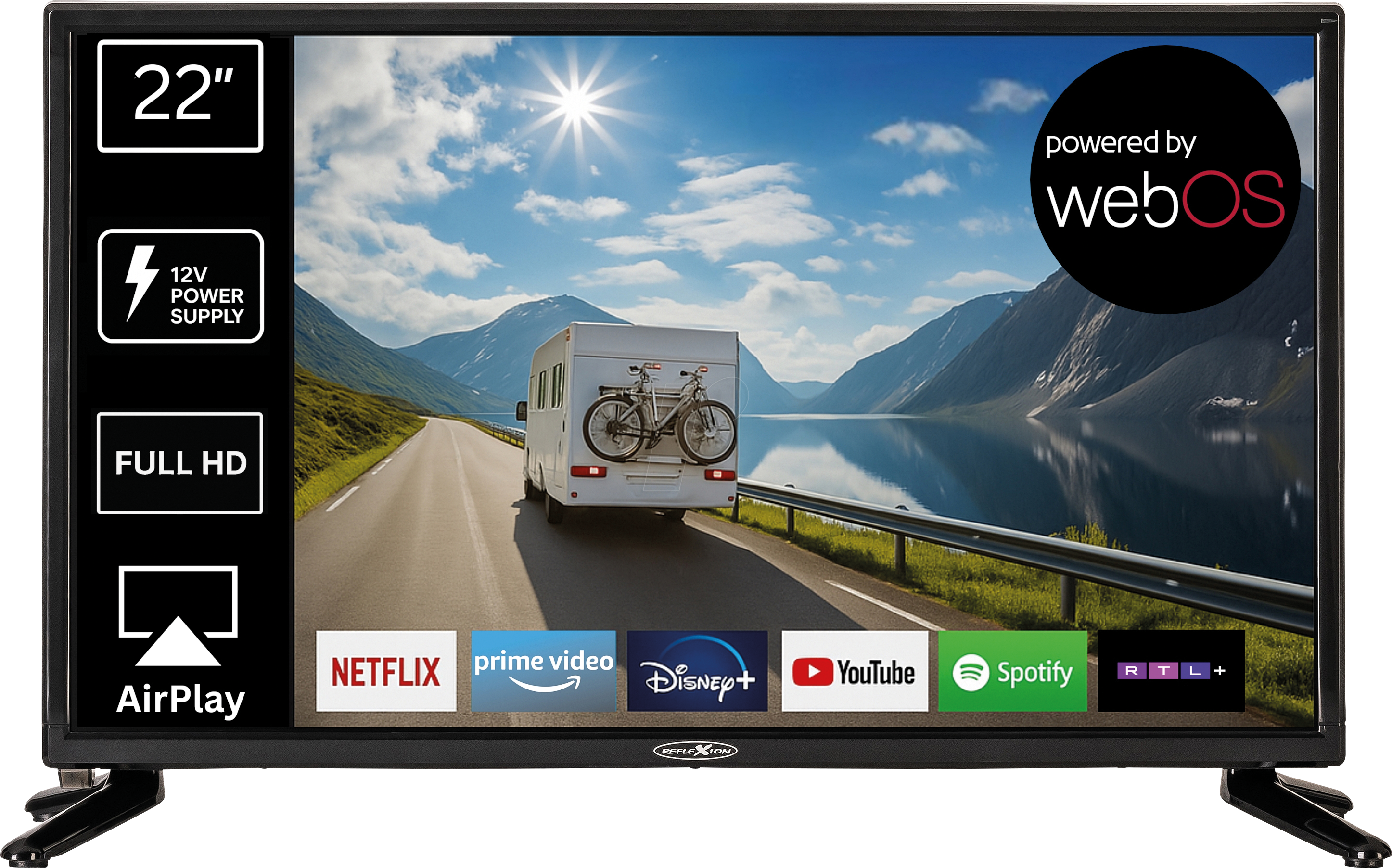 RXN LED22IBT - Smart LED-TV, 22'', mit Bluetooth, WLAN