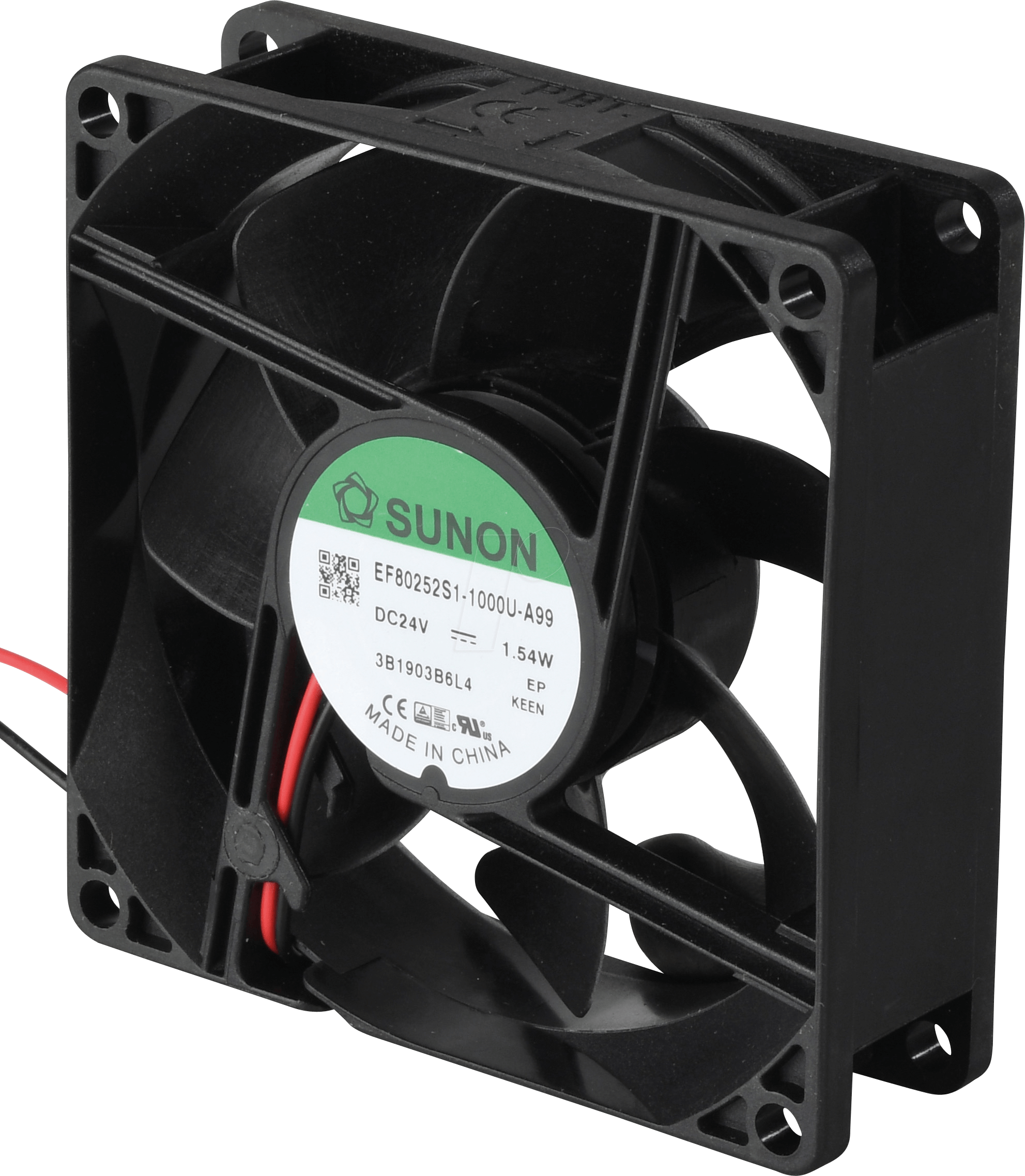 SUN EF80252S - Axiallüfter, 80x80x25mm, 24VDC, U/min:3200