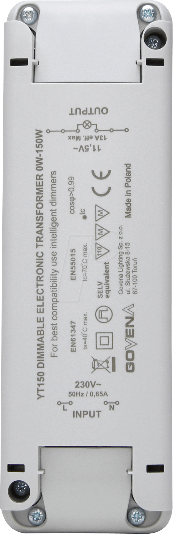 KO ET 0-150 - Halogen-/LED-Trafo, 0 - 150 W Halogen, 0 - 70 W LED