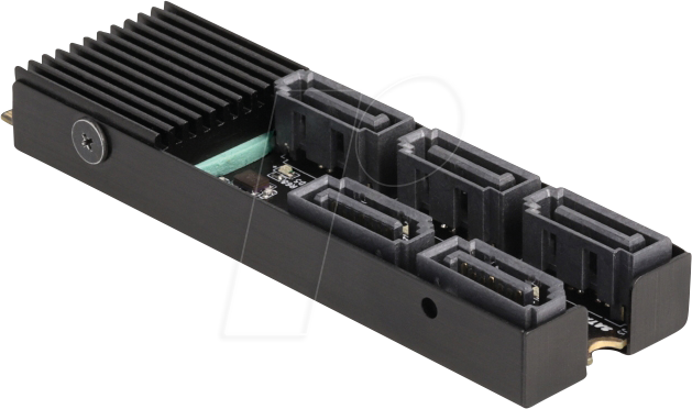 DELOCK 64051 - M.2 > 5x SATA 6 Gb/s mit Kühlkörper