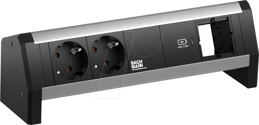 BACH 902.0815 - DESK 2xSchutzkontakt USB C, USB Charger 30W 1xABD GST18