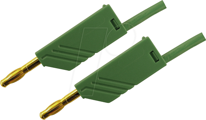MLN 25 25 AU GN - Messleitung, 2,5 mm², 0,25 m, grün, vergoldet